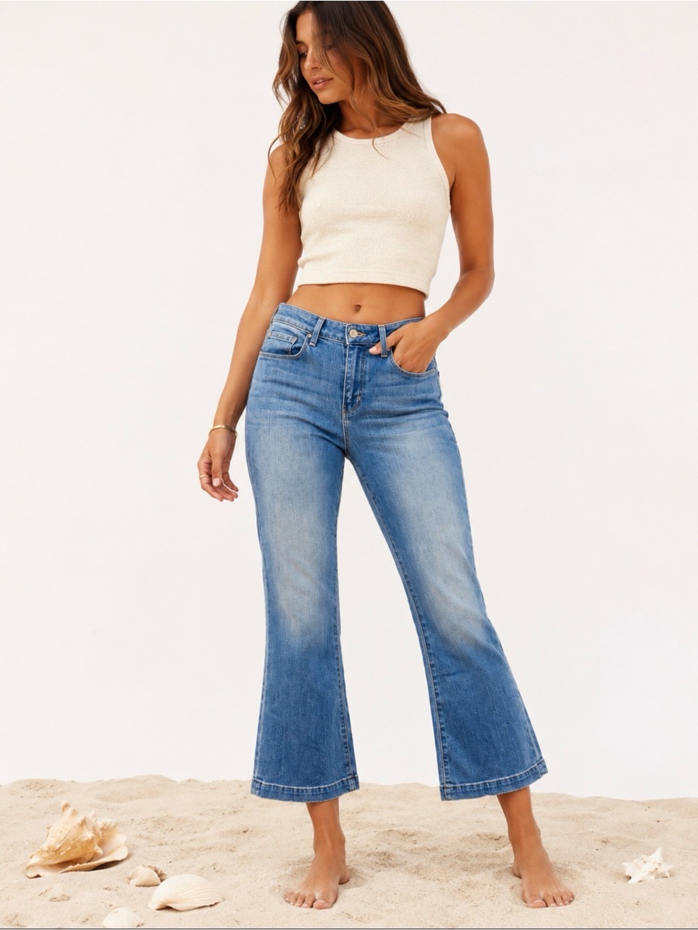 ✨ L’AGENCE Amherst Slim Flare Cropped Jeans ✨